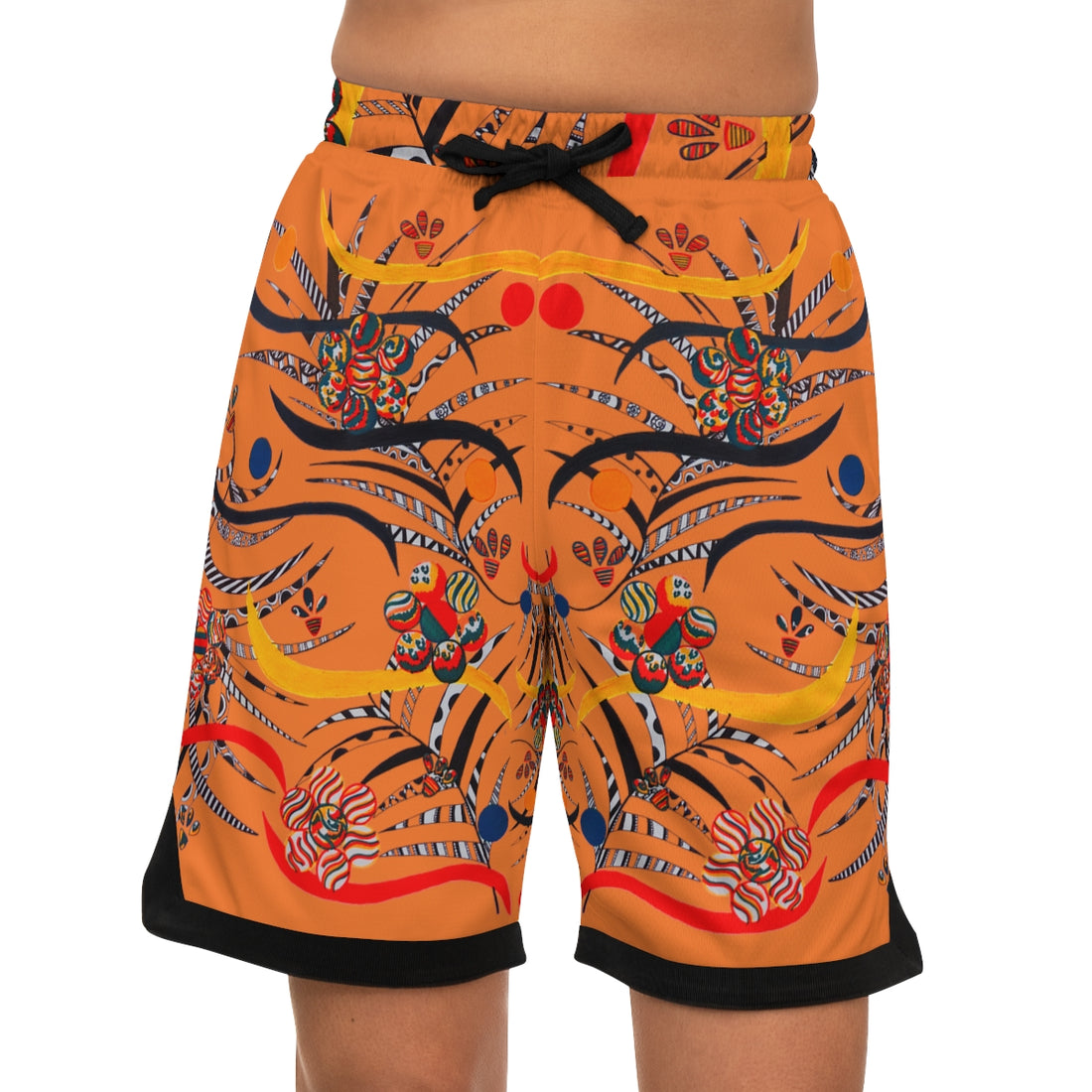 Peach Wilderness Basketball Rib Shorts (AOP)