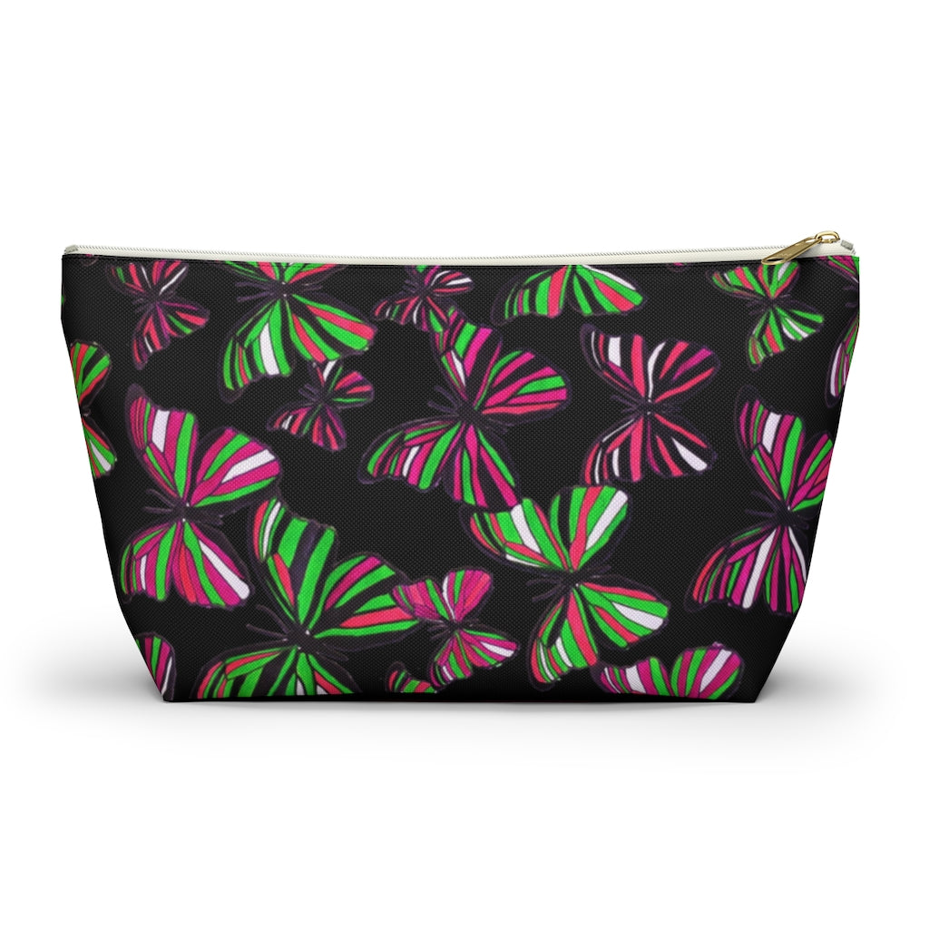 Butterflies Black Accessory Pouch