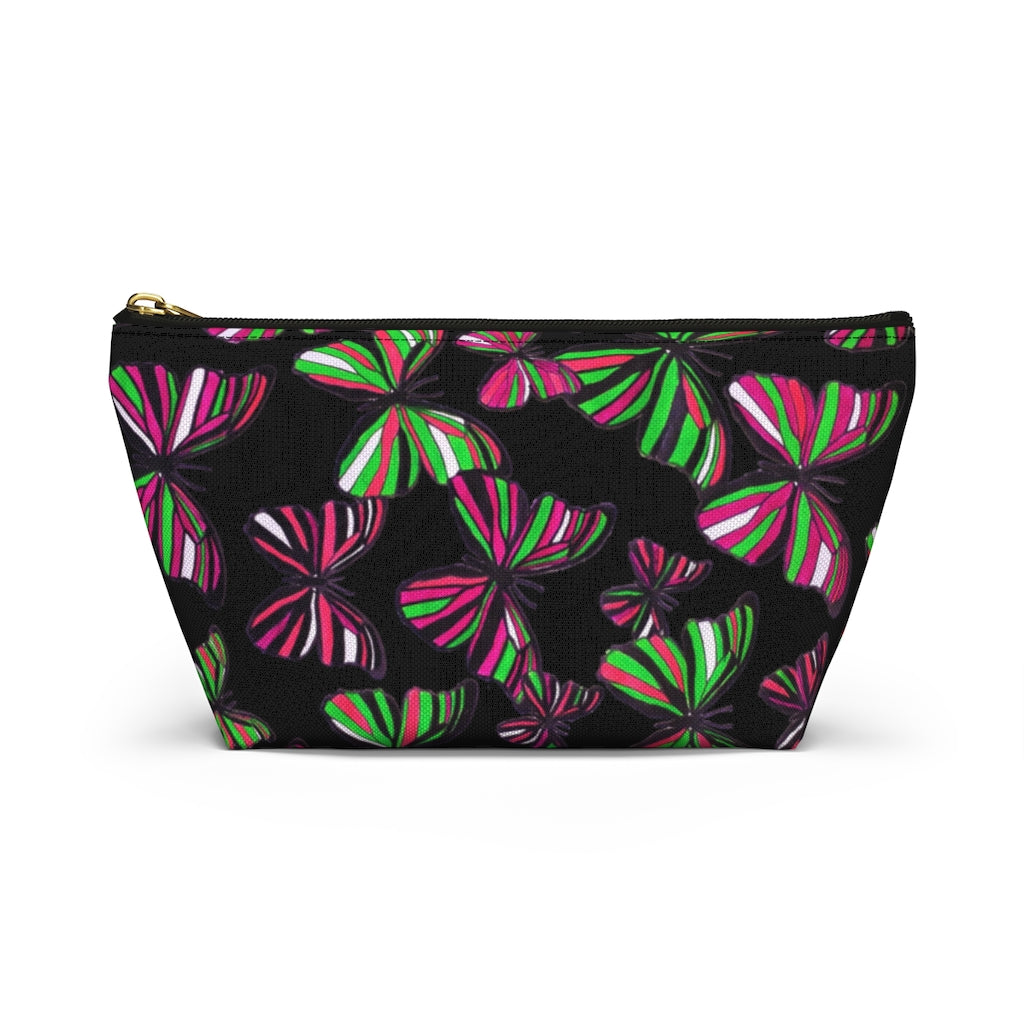 Butterflies Black Accessory Pouch