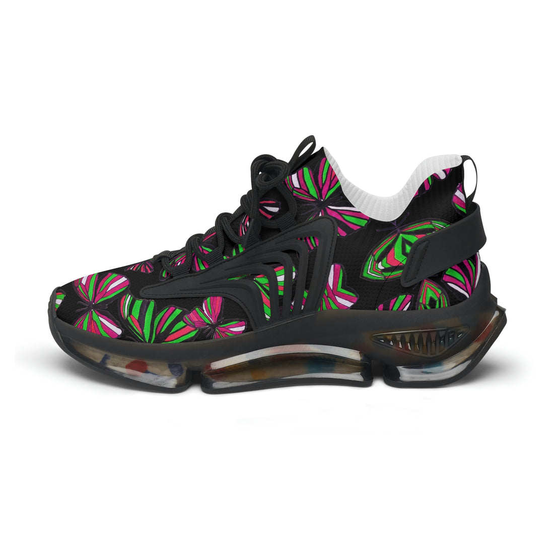 Black Butterfly Printed OTT Women's Mesh Knit Sneakers