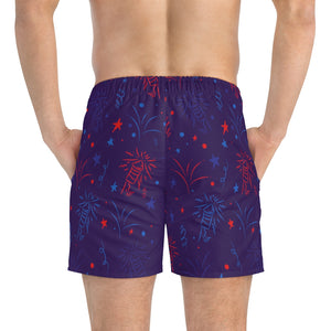 Men's Firecracker Violet Swimming Trunks