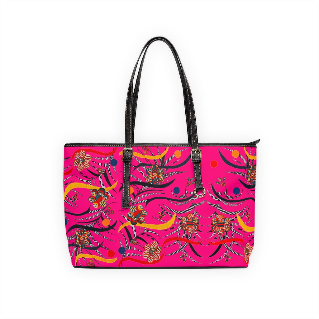 Hot Pink Wilderness PU Leather Shoulder Bag