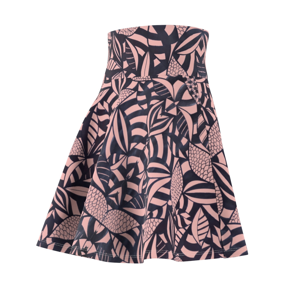 Tropical Minimalist Blush Skater Skirt