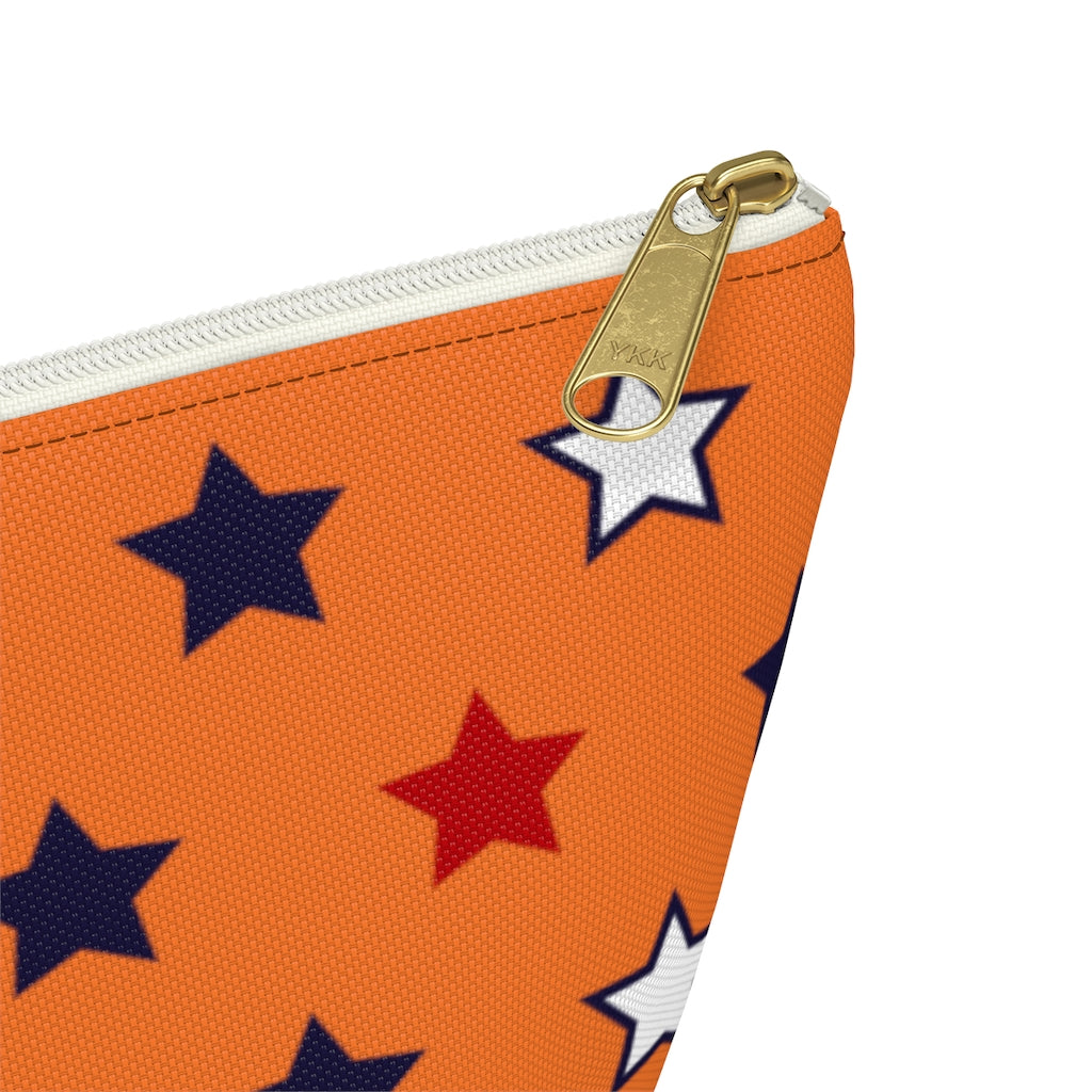 Starry Orange Accessory Pouch