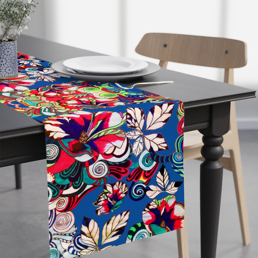 Artsy Floral Pop Royal Table Runner