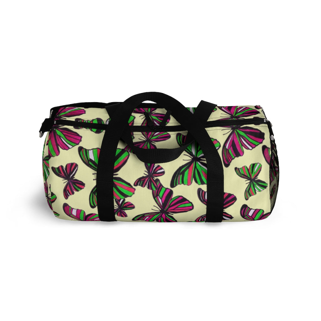 Butterflies Cream Duffel Bag