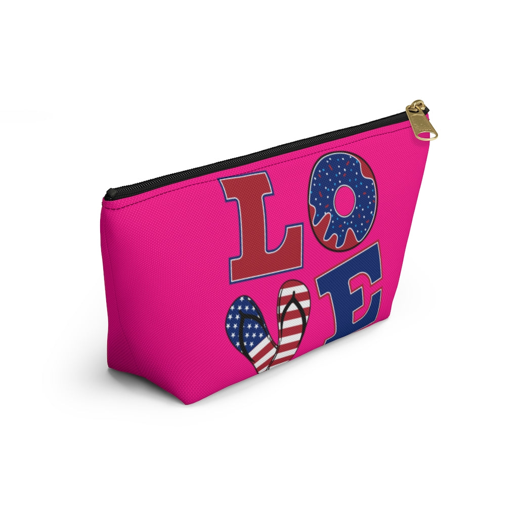 Love Hot Pink Accessory Pouch