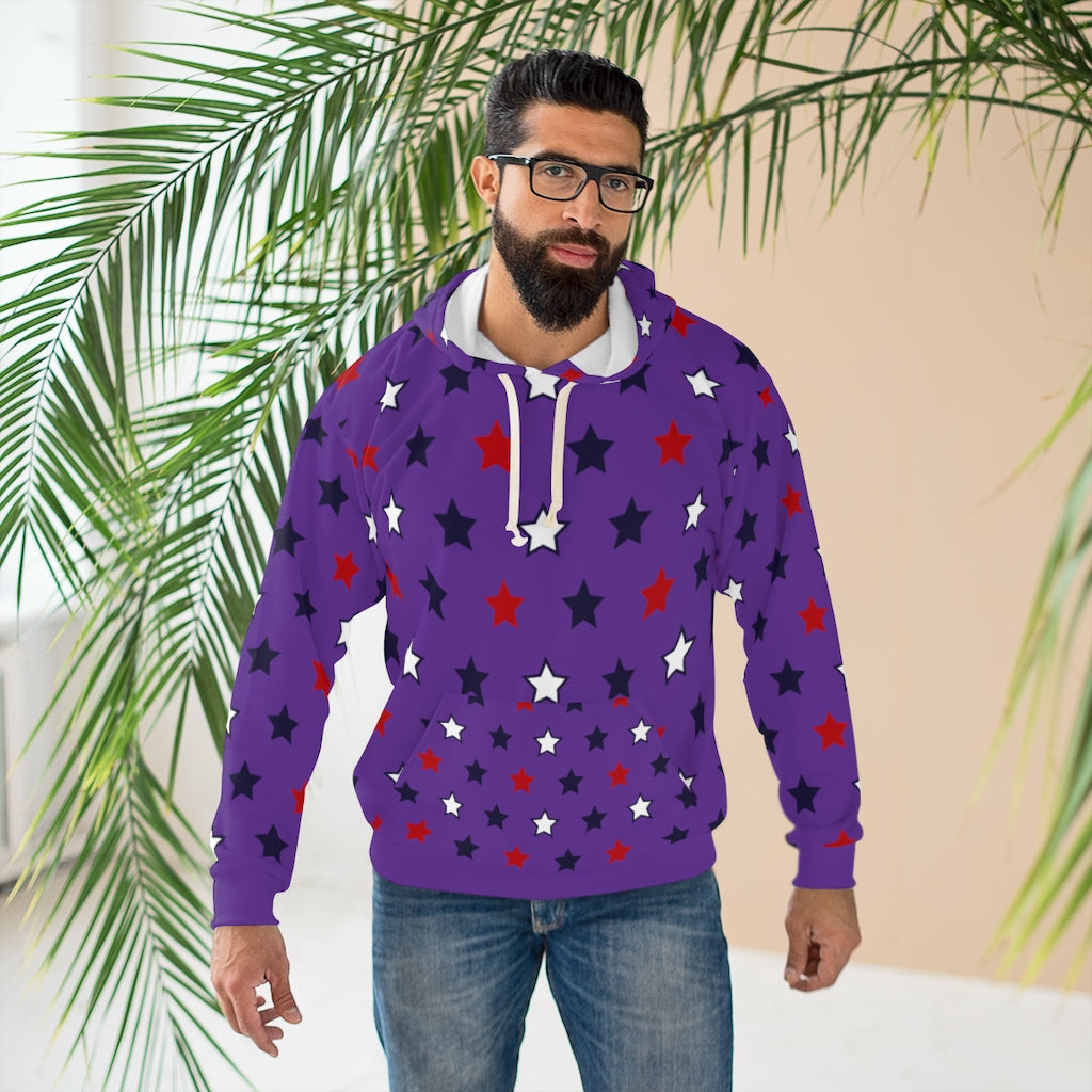 Purple Star Lit Pullover Hoodie