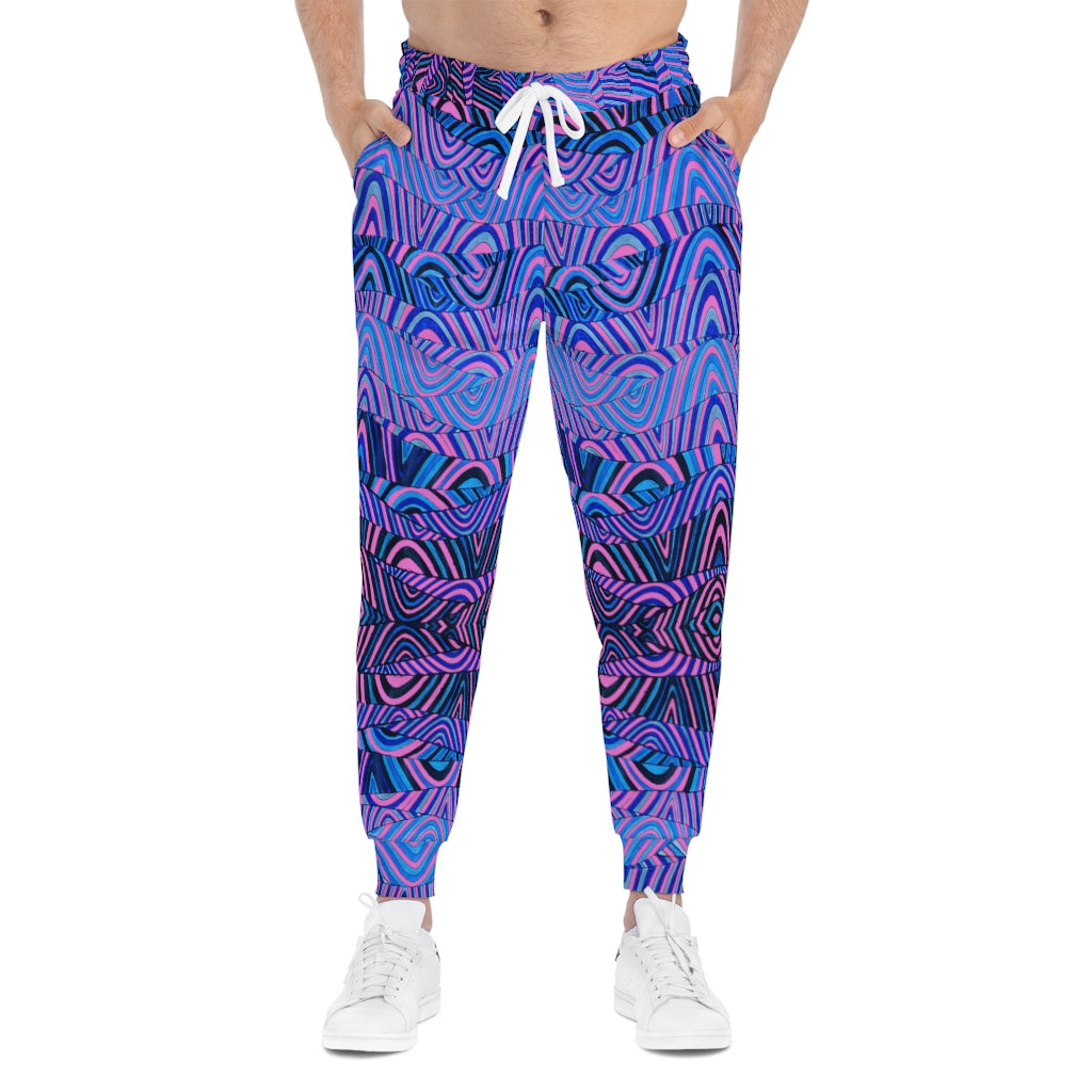 rose unisex psychedelic print joggers