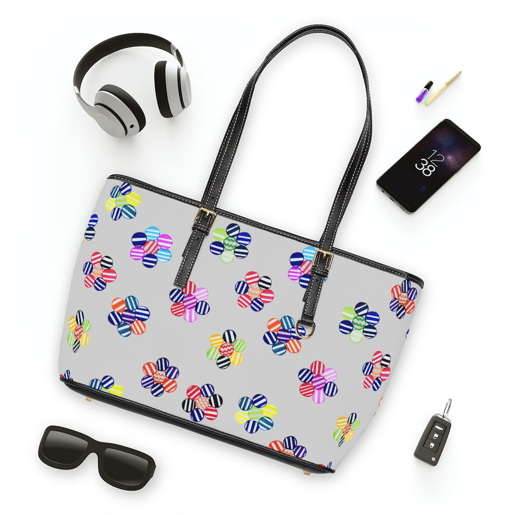 Slate Candy Florals PU Leather Shoulder Bag