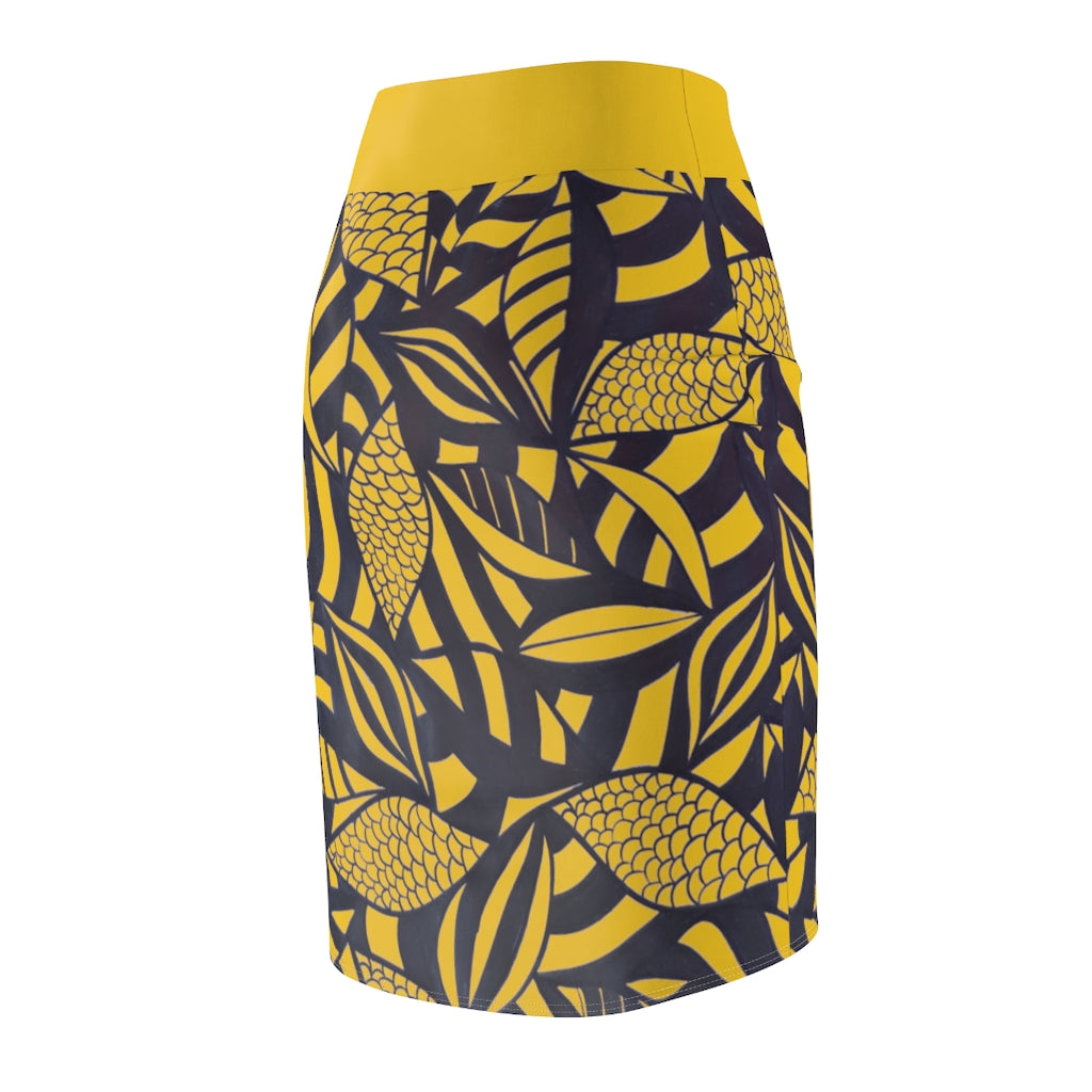 Tropical Minimalist Yellow Skirt