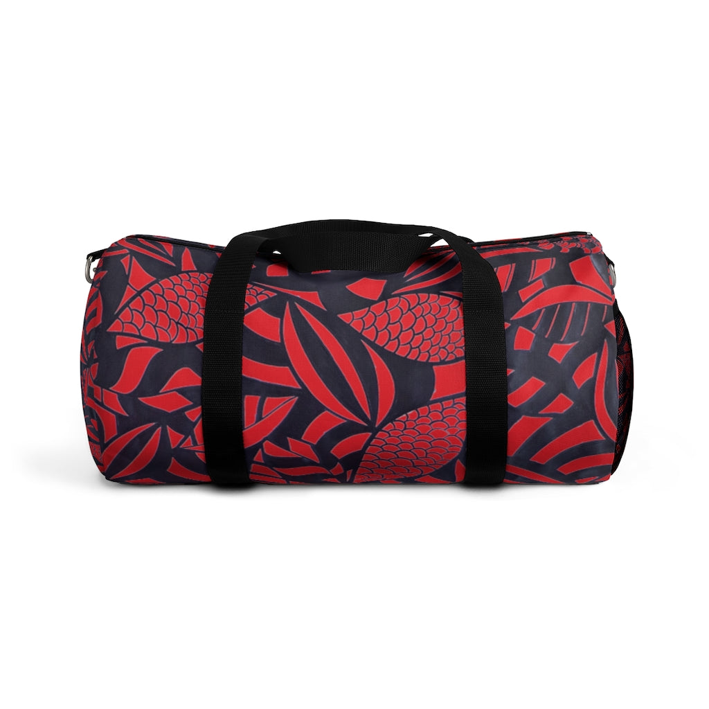 Tropical Minimalist Red Duffel Bag