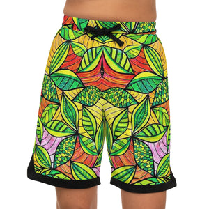 Tropical Resort Basketball Rib Shorts (AOP)