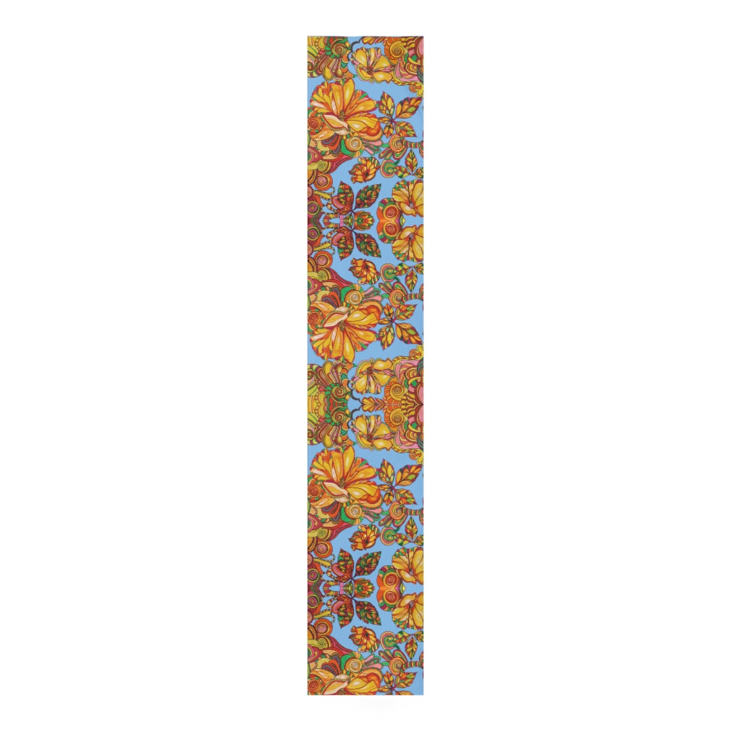 Artsy Floral Sky Table Runner