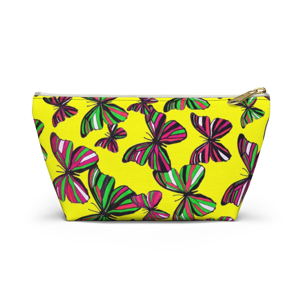 Butterflies Yellow Accessory Pouch