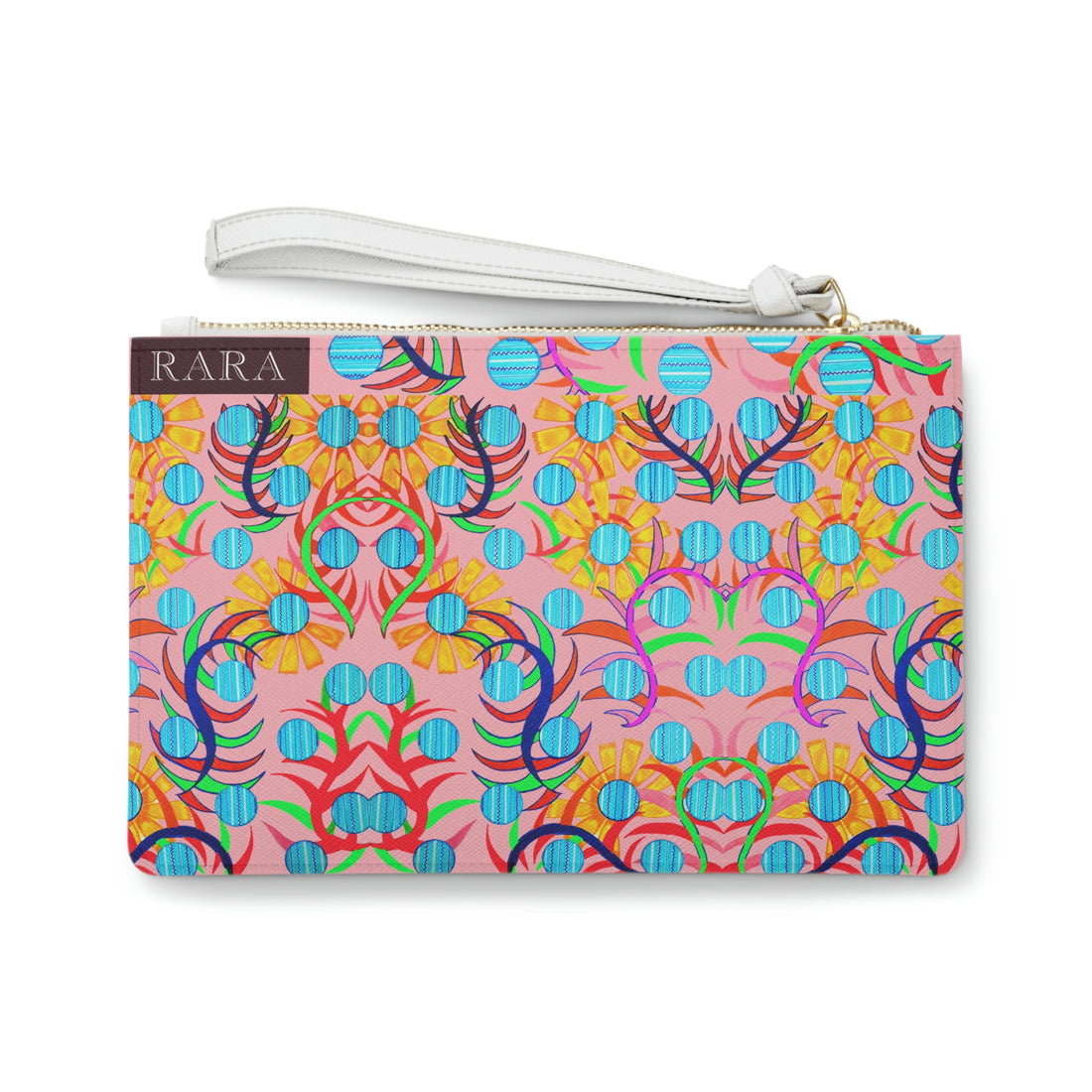 Blush Sunflower Print Clutch Bag