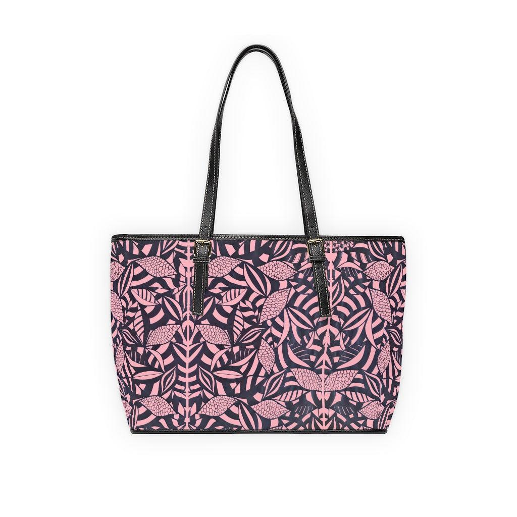 Blush Tropical Minimalist PU Leather Shoulder Bag