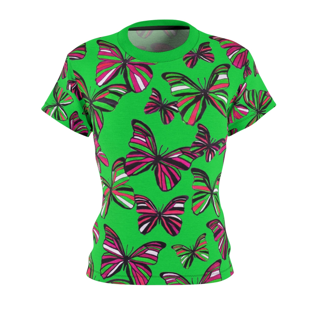 Butterflies AOP Lawn Green T-shirt