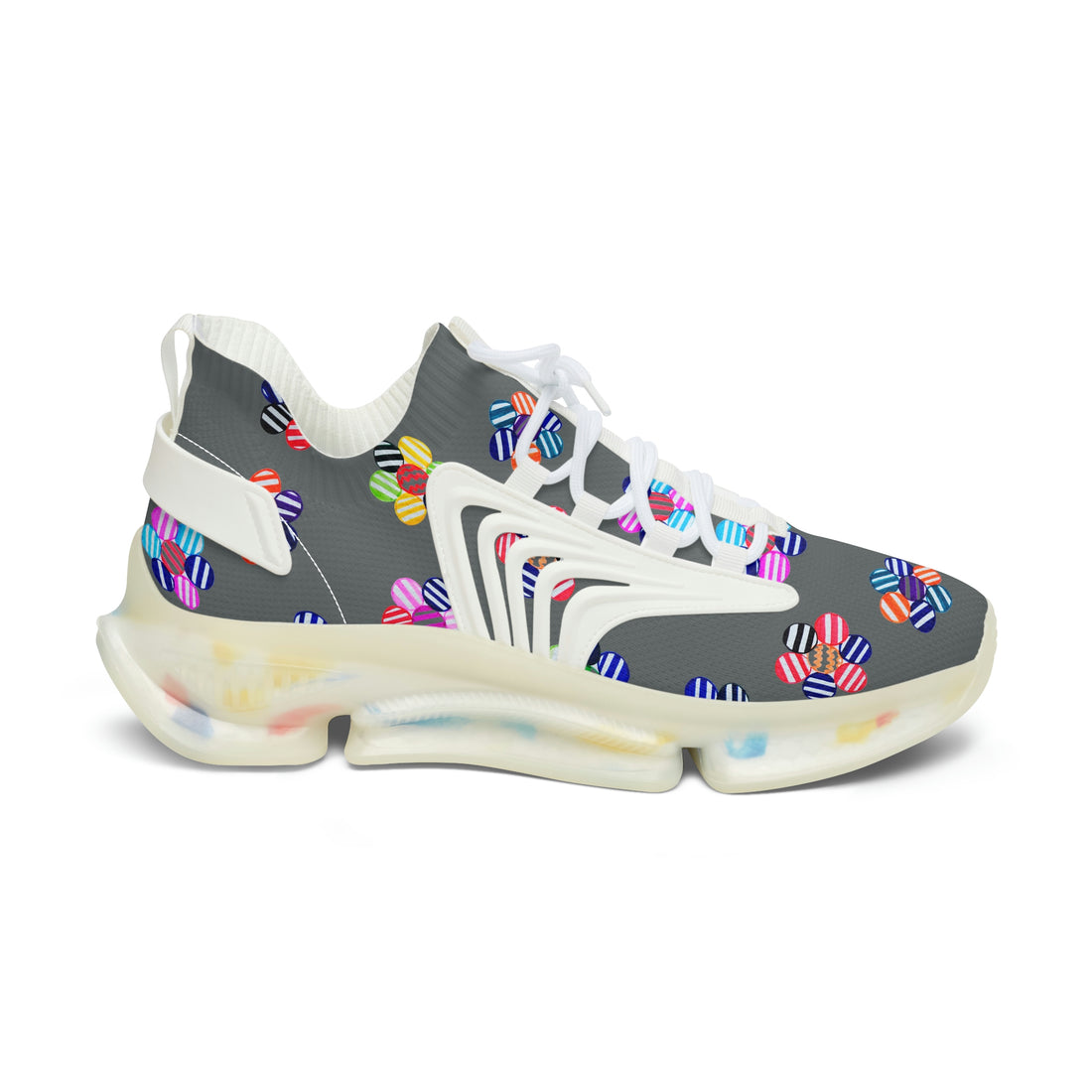 Ash Candy Floral Printed OTT Women's Mesh Knit Sneakers