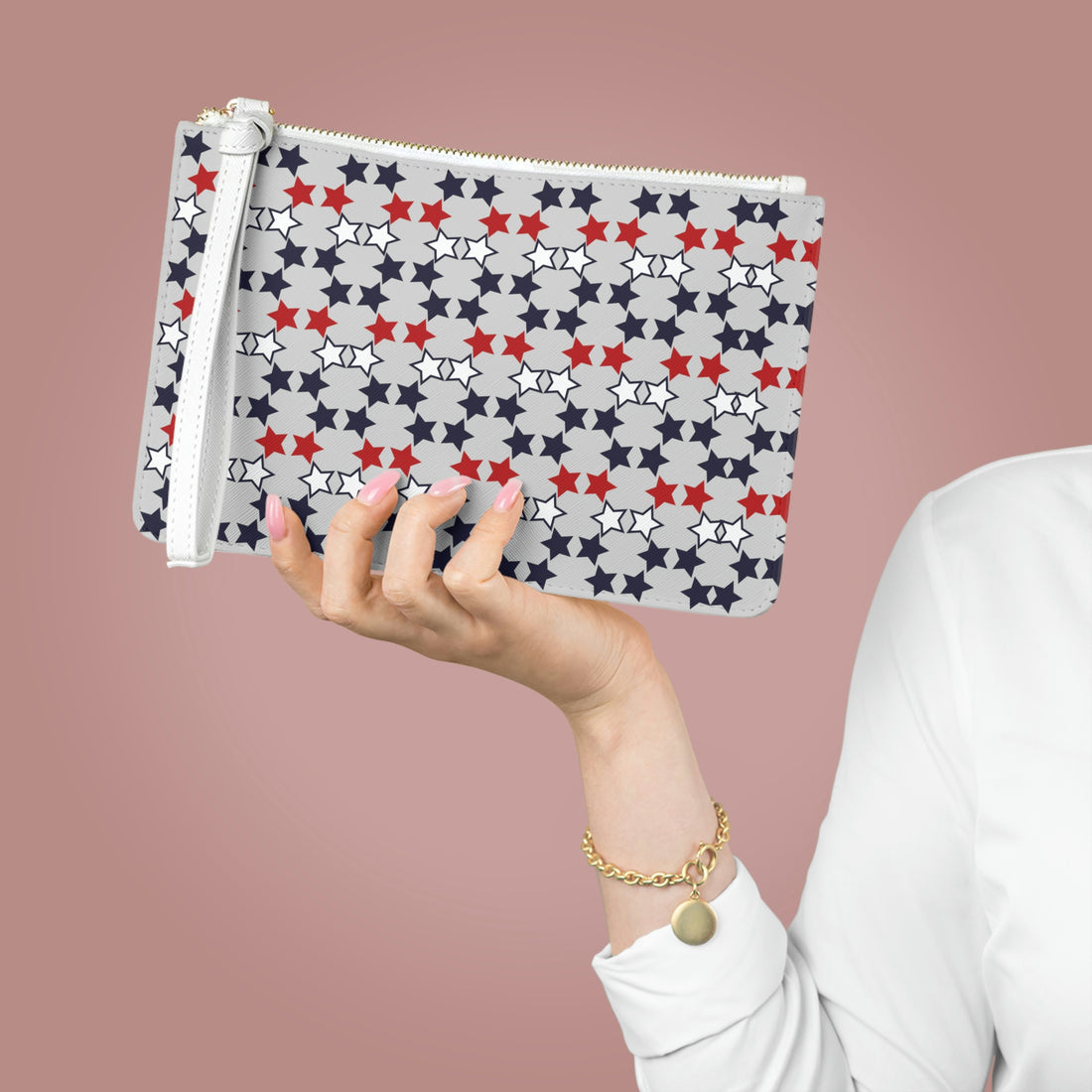 Slate Star Print Clutch Bag