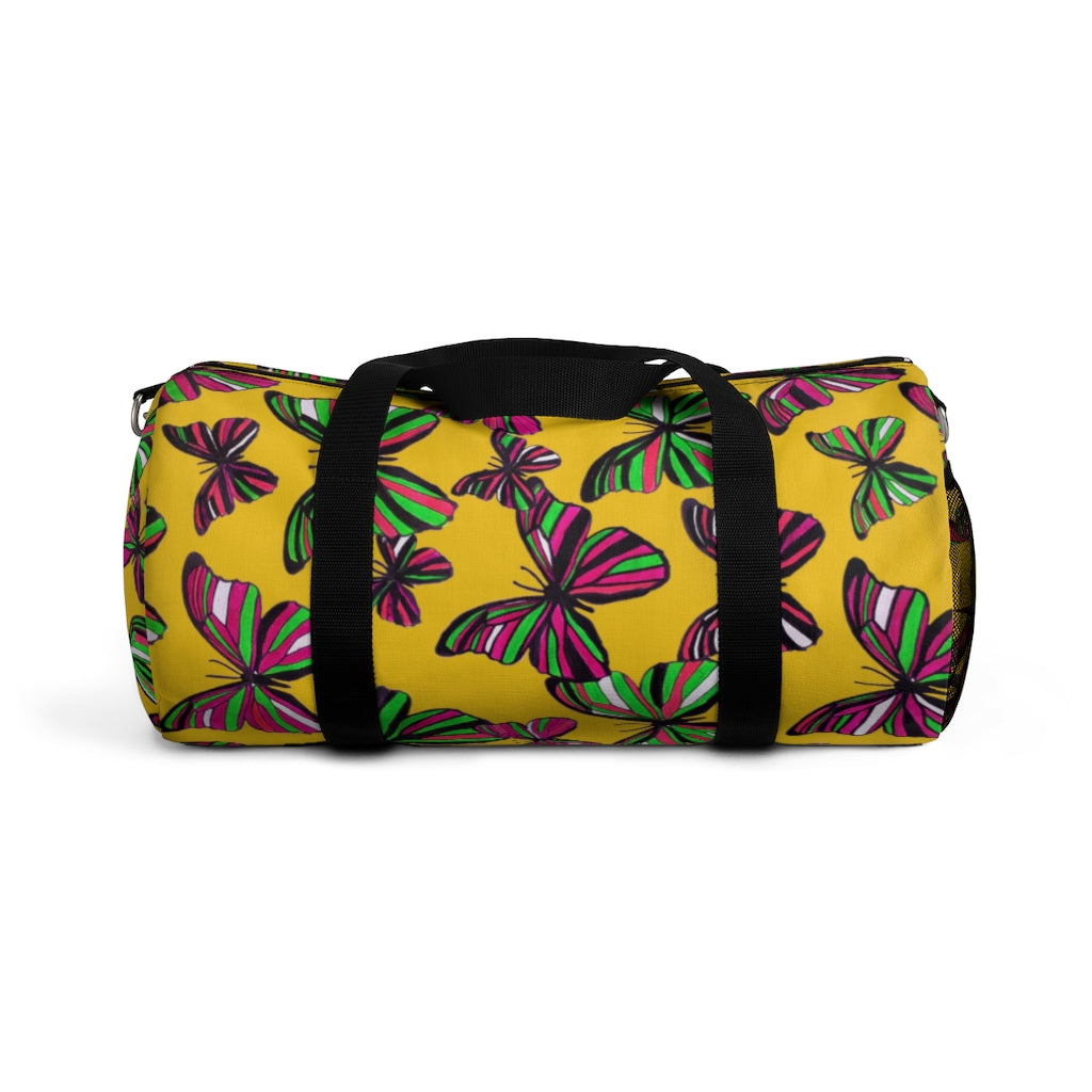 Butterflies Yellow Duffel Bag