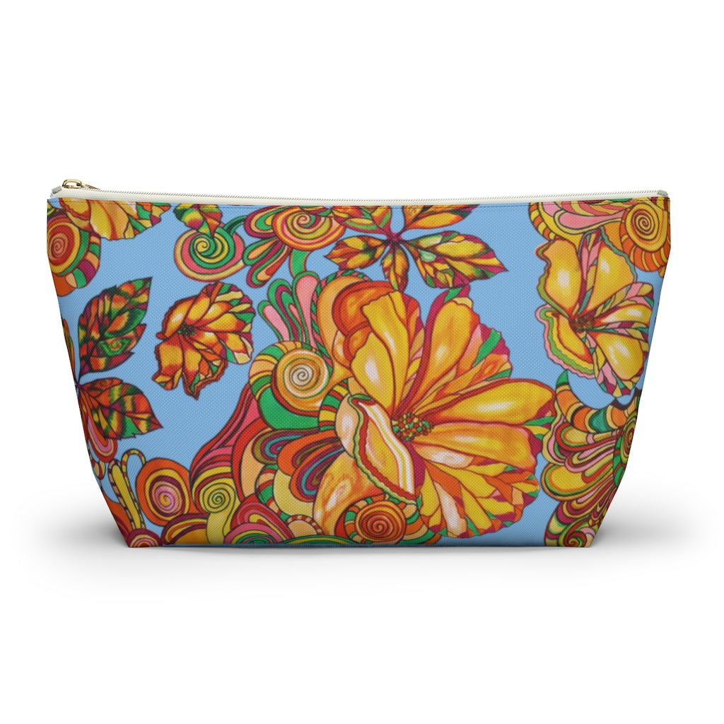 Sky Artsy Floral Accessory Pouch