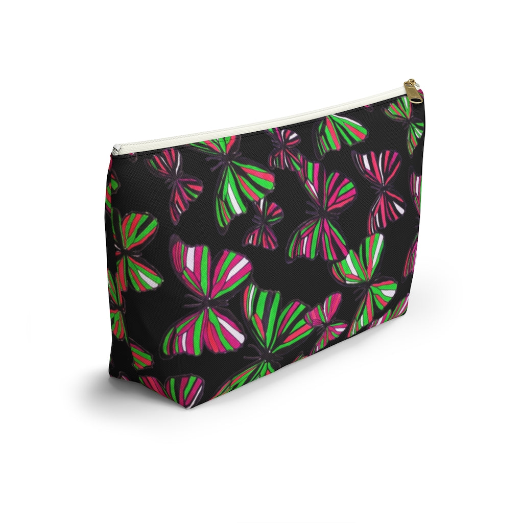 Butterflies Black Accessory Pouch