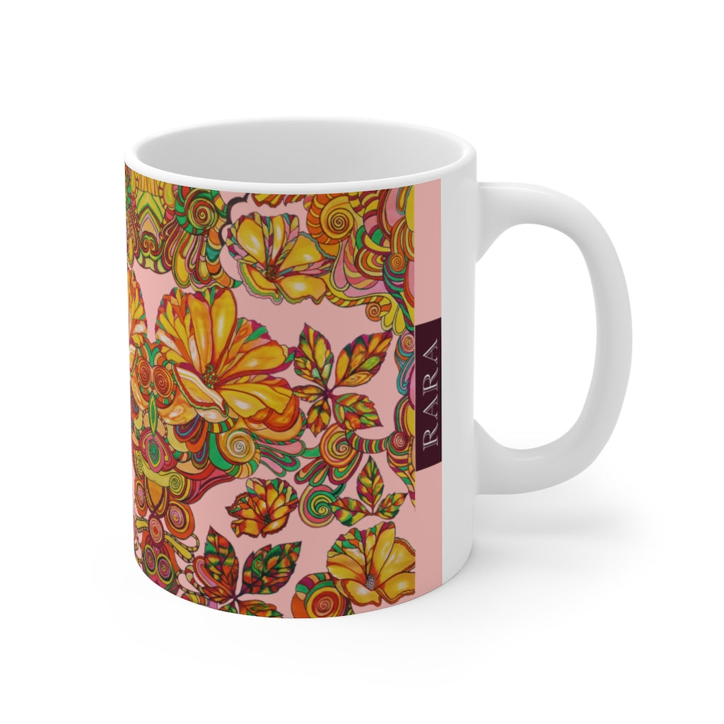 Artsy Florals Blush Mug 11oz