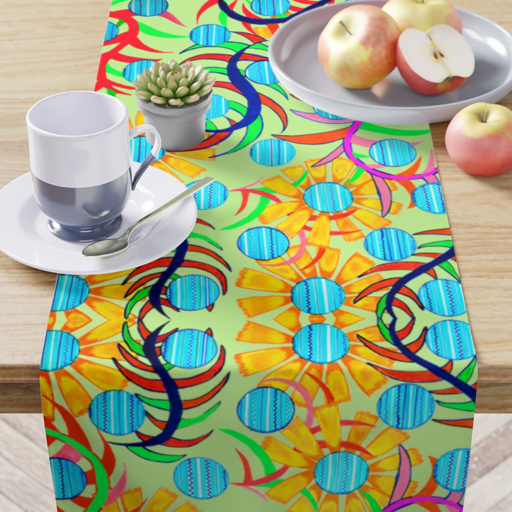 Sunflower Mint Table Runner