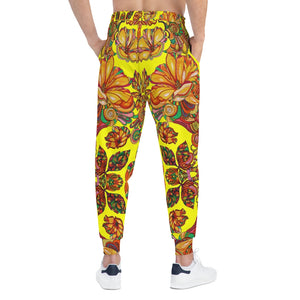 Unisex AOP Artsy Floral Canary Joggers