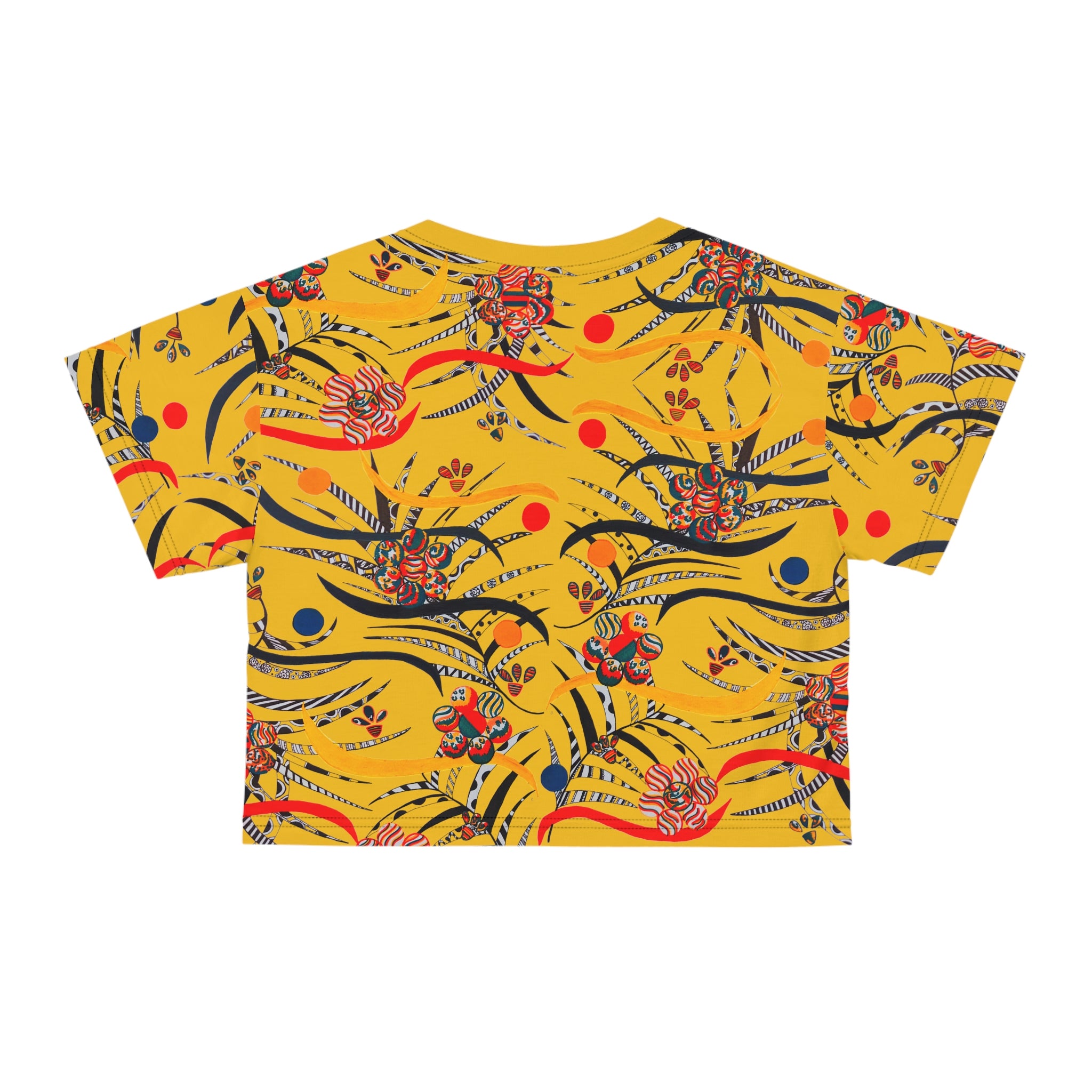 Yellow Wilderness AOP Printed Crop Tee