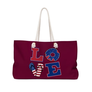 Marsala American Love Weekender Bag