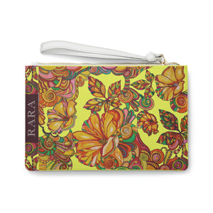 Canary Artsy Floral Clutch Bag