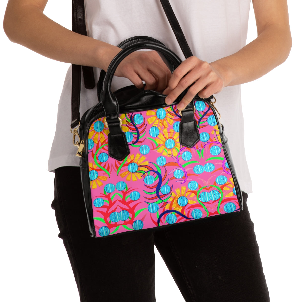 Rose Sunflower AOP Handbag