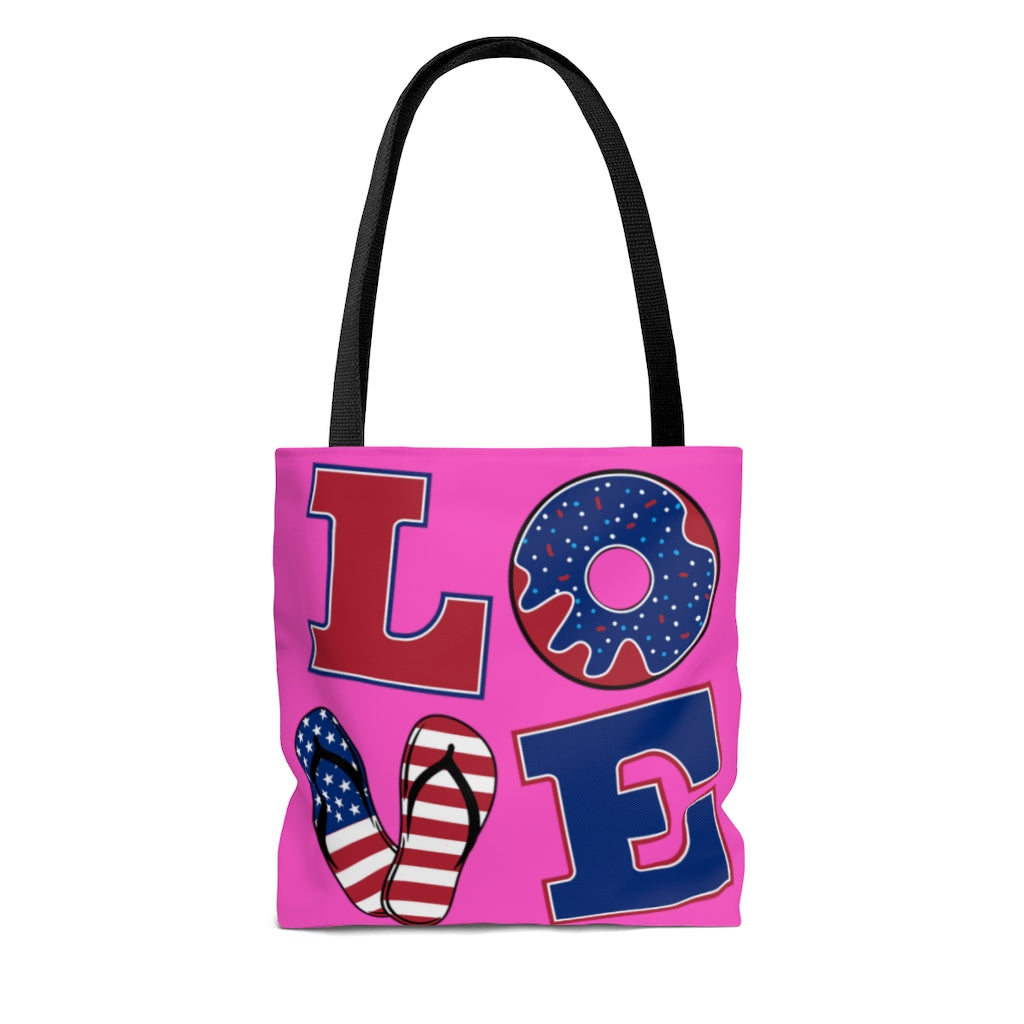 AOP American Love Candy Tote Bag