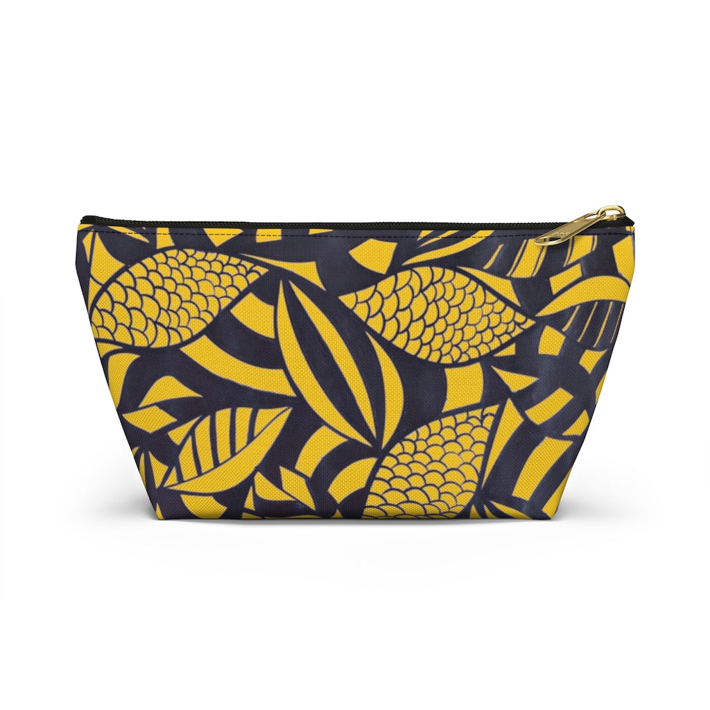 Yellow Tropical Minimalist Accessory Pouch