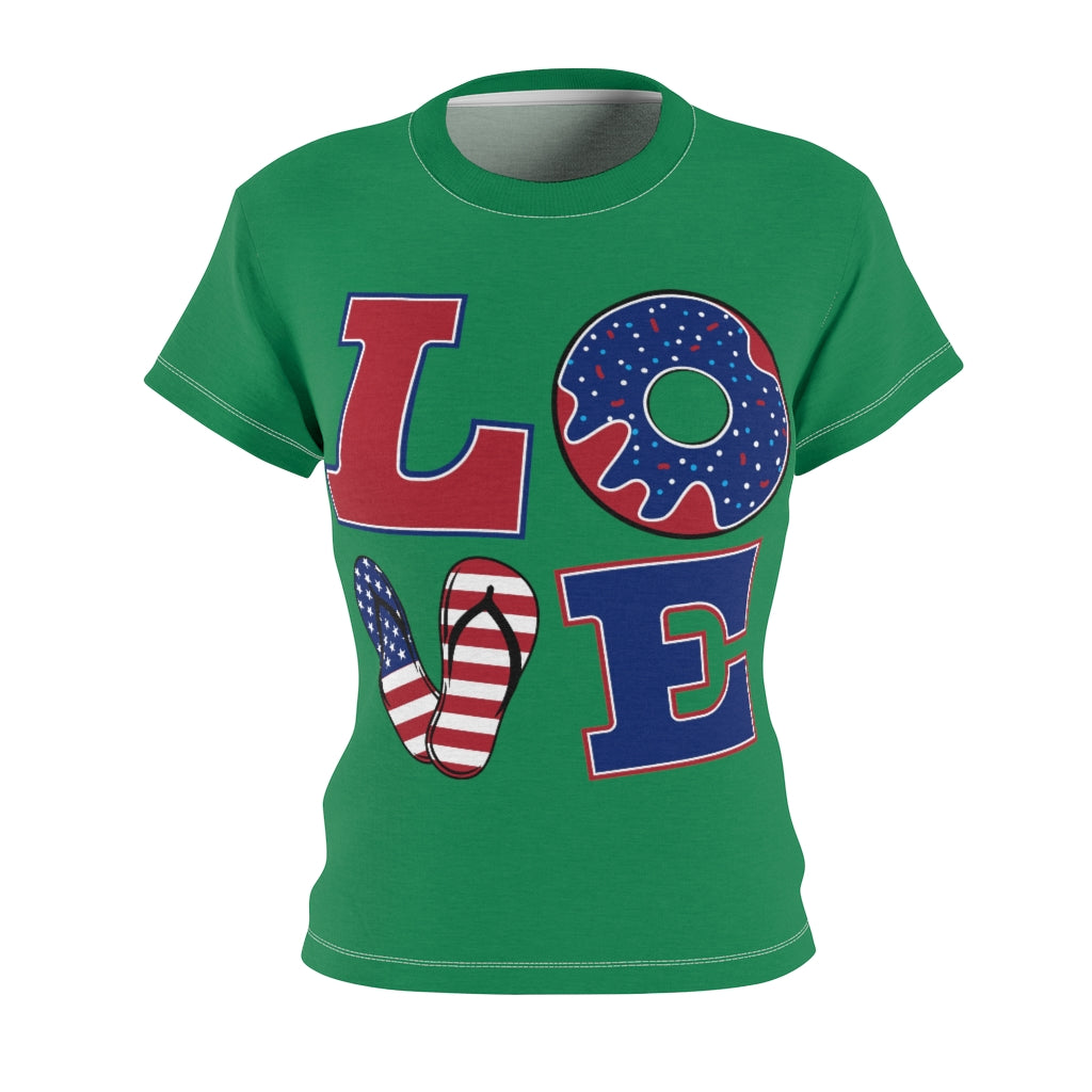 L.O.V.E. 'merica Varsity Green T-Shirt