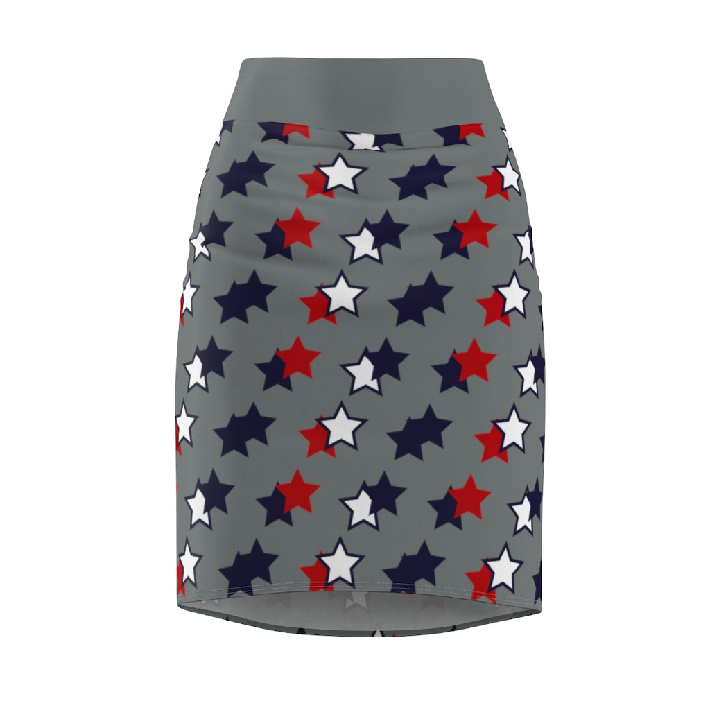 AOP Starry Ash Pencil Skirt