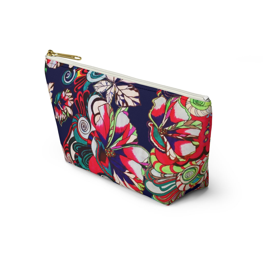 Floral Pop Ink Accessory Pouch