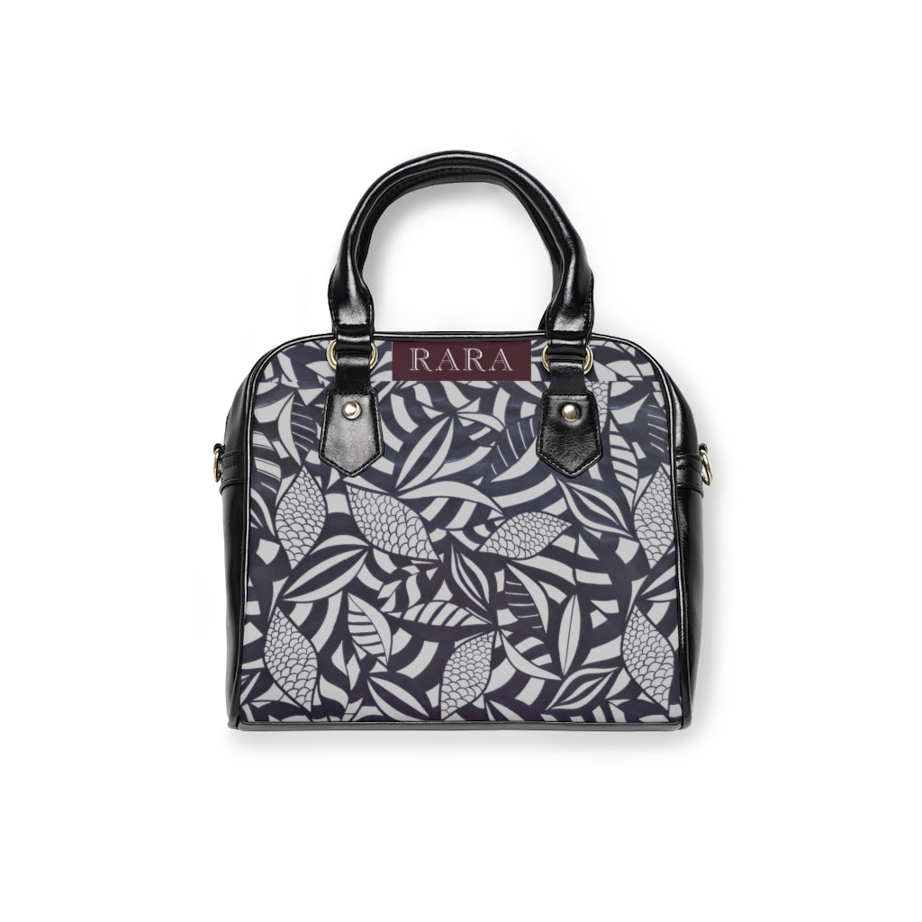 slate tropical print handbag