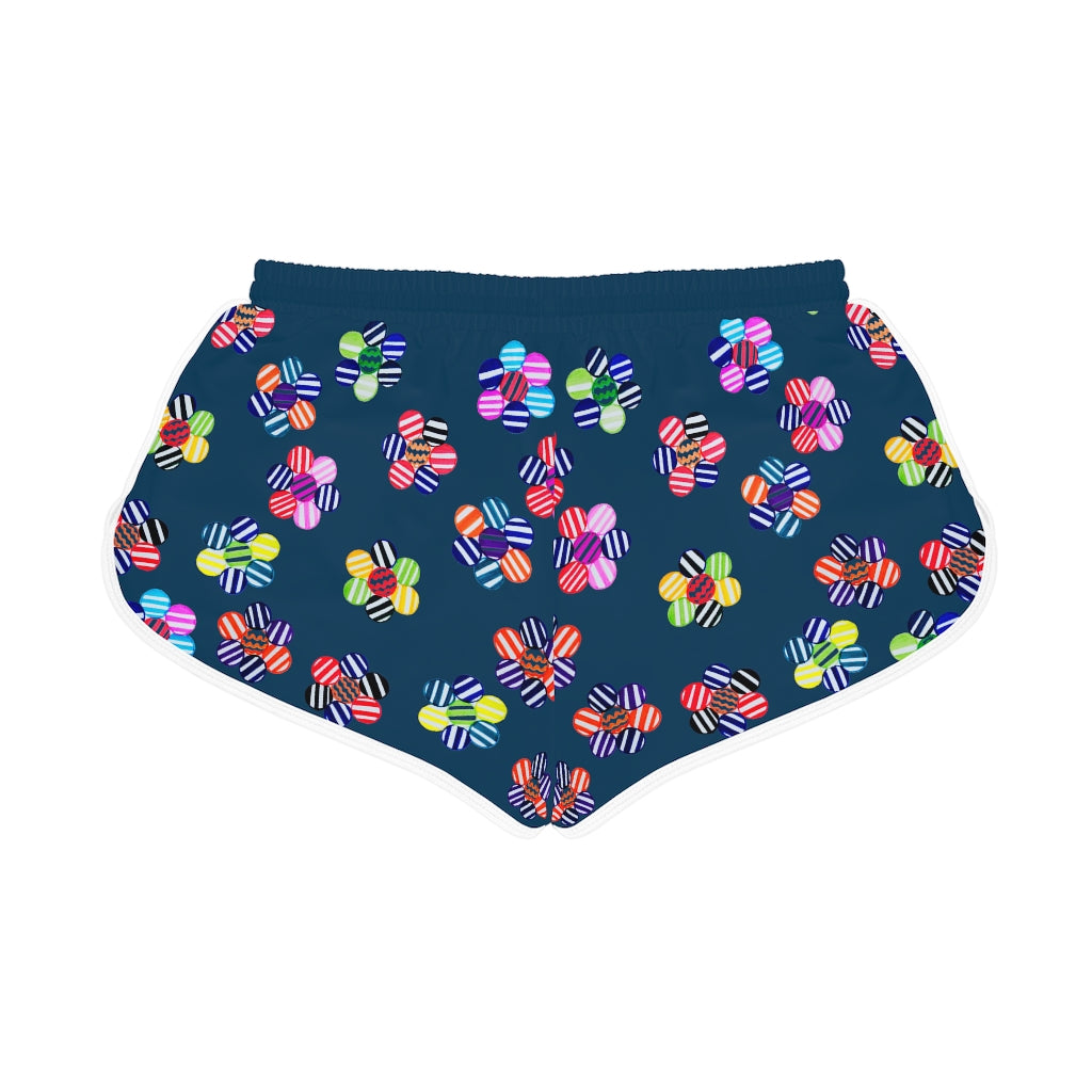 Teal Candy Florals Relaxed Shorts