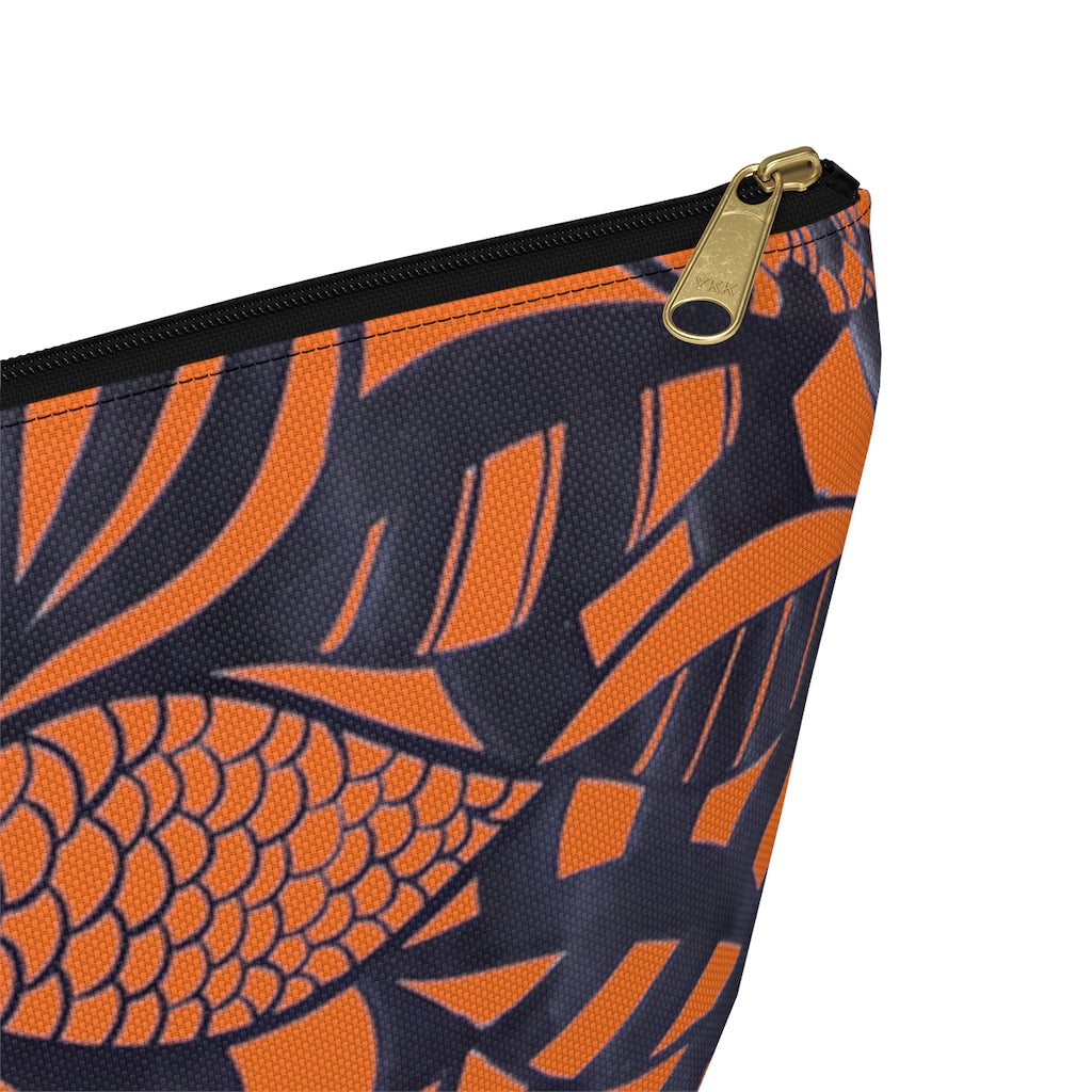 Orange Tropical Minimalist Accessory Pouch