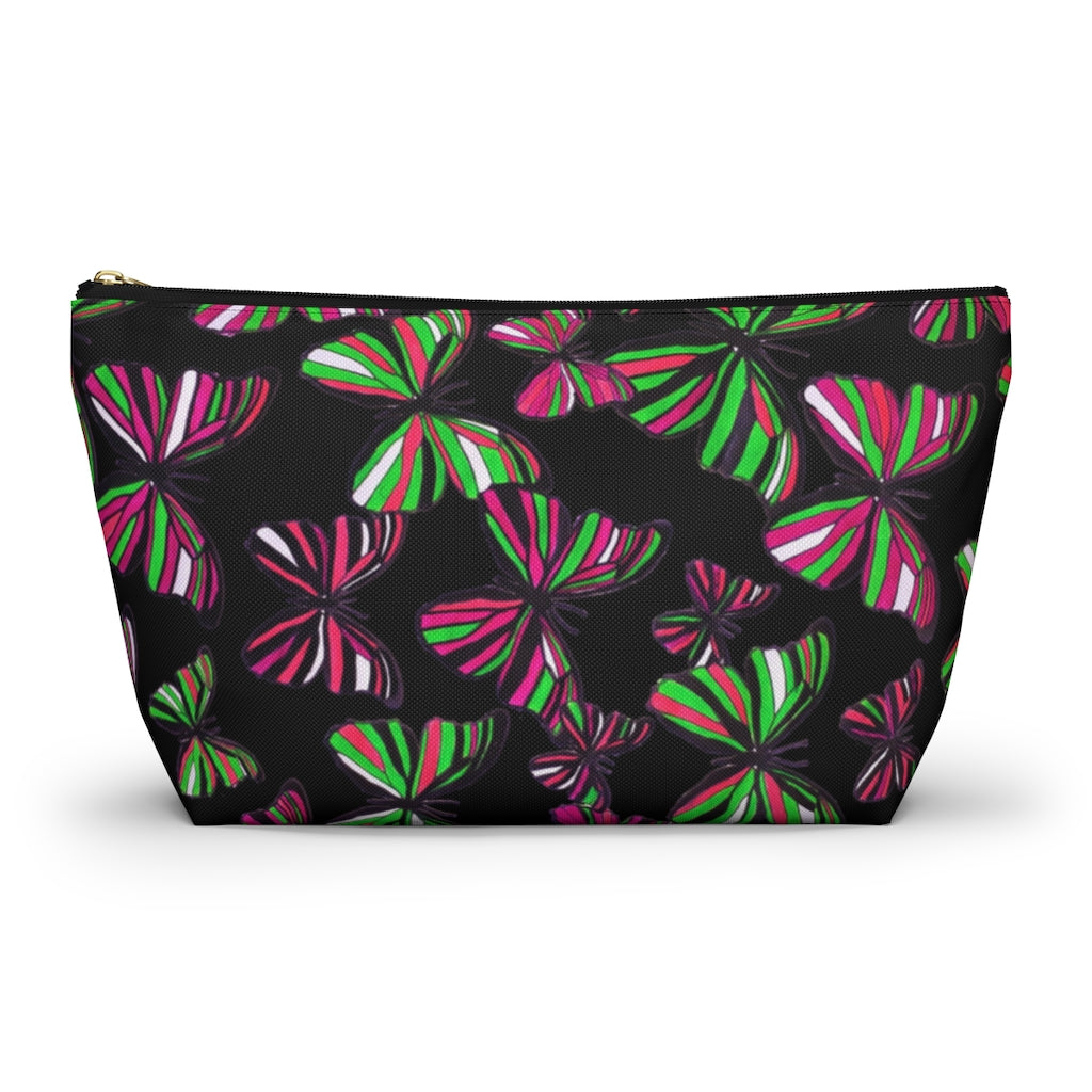 Butterflies Black Accessory Pouch