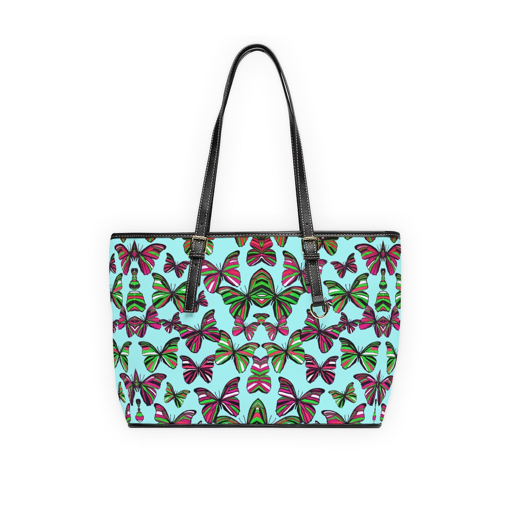 ice blue butterfly tote