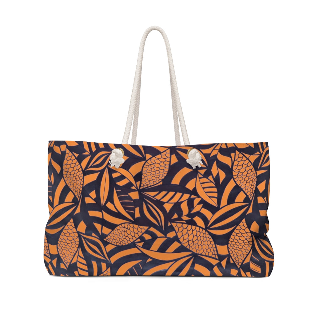 Tropical Minimalist Peachy Weekender Tote Bag