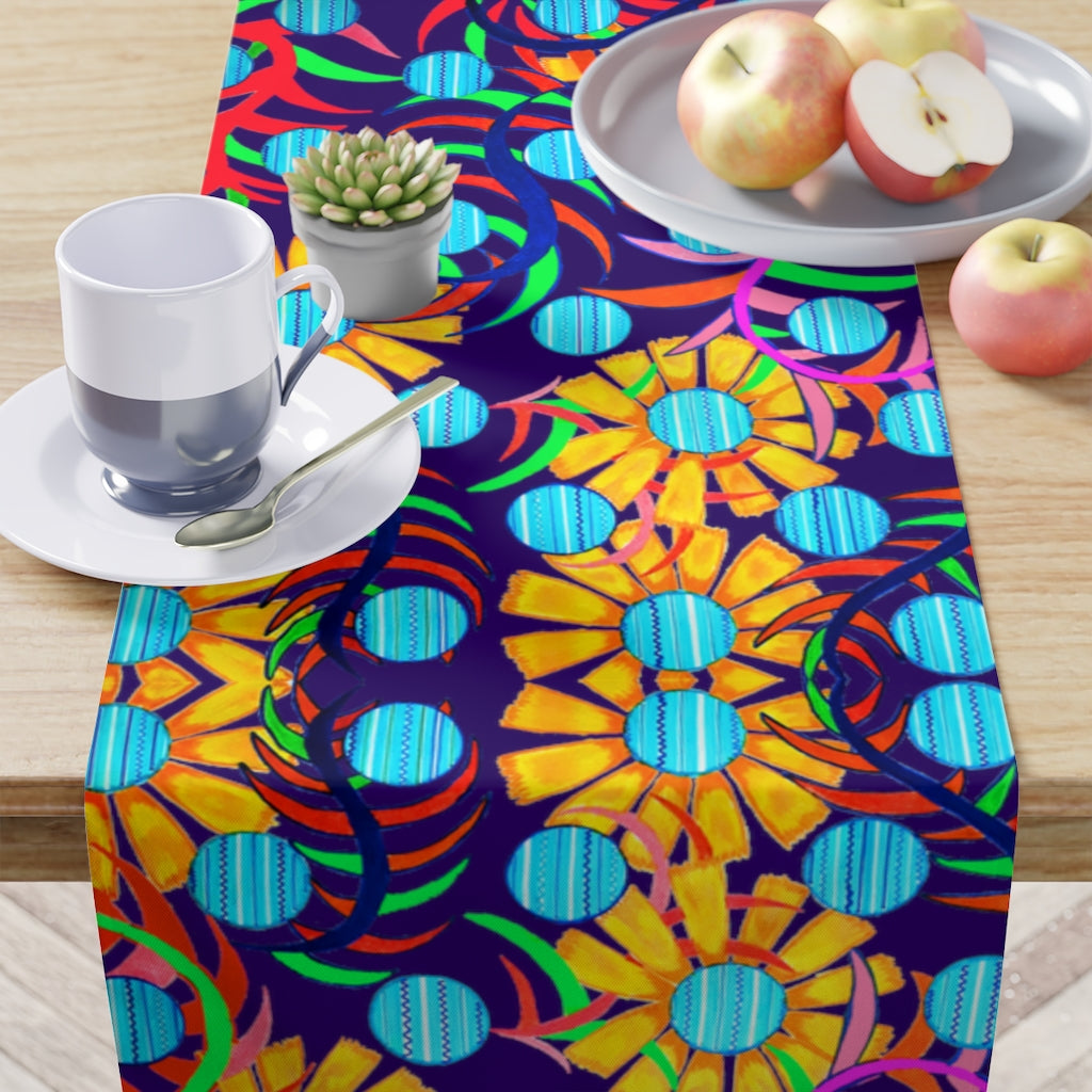 Sunflower Violet Table Runner