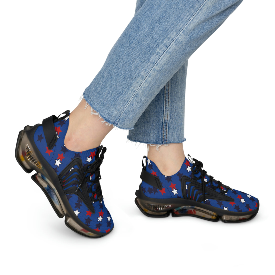 Royal Blue Stargirl OTT Women's Mesh Knit Sneakers