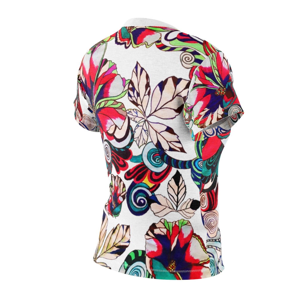 Graphic Floral AOP White T-Shirt