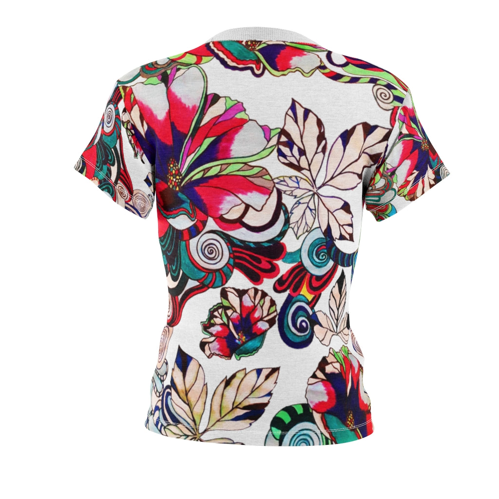 Graphic Floral AOP White T-Shirt