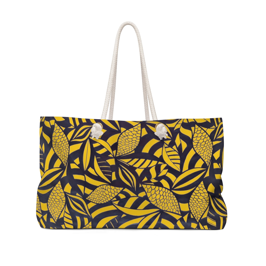 Tropical Minimalist Yellow Weekender Tote Bag